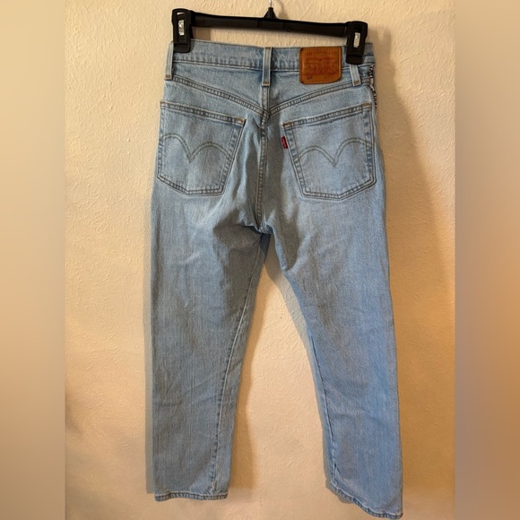501 Crop Straight-Leg Jeans in Dibs with Tape - Picture 4 of 8